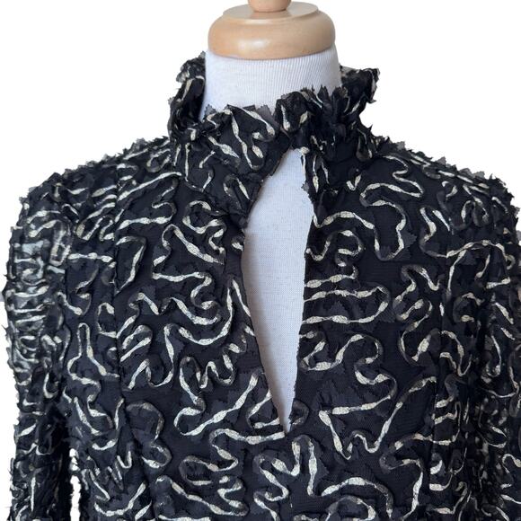 TUCKERNUCK Nightly Organza Palmerston Dress Black Gold Size Large - Picture 6 of 10